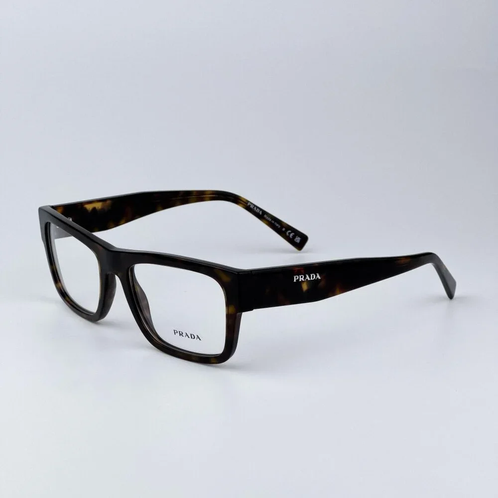 Prada PR15YV 2AU1O1 Women BRAND NEW Eyeglasses Havana Rectangle Unisex